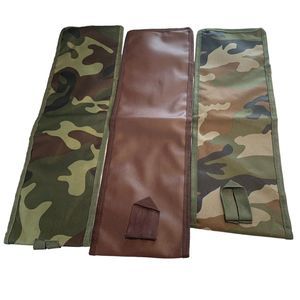 Set of 3 Camo Hanging Pouches 20" x 6" 2 Camo 1 Solid Brown Clear One Side